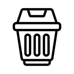 trash bin line icon