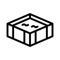 plastic tub line icon