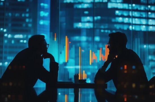 Business discussion with investors about cybersecurity investment,