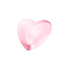 Pink 3d heart shape