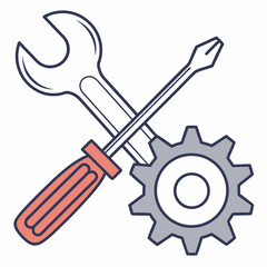 Wrench screwdriver gear tools repair maintenance engineering mechanic