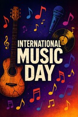 International Music Day celebration poster design
