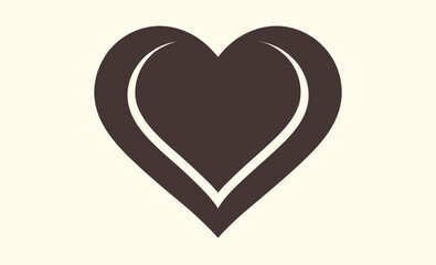 Heart shape silhouette, Decorative heart icon, Black heart vector, Love symbol graphic