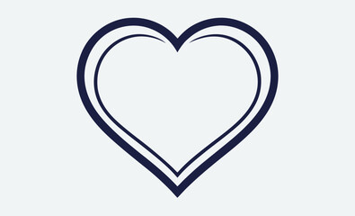 Heart shape silhouette, Decorative heart icon, Black heart vector, Love symbol graphic