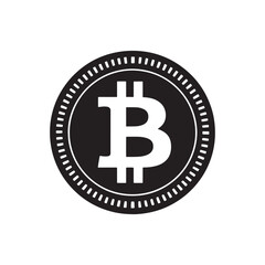 Obraz premium Bitcoin icon Crypto currency virtual electronic internet money coin logo Vector illustration