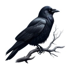 Fototapeta premium A crow isolated on white background
