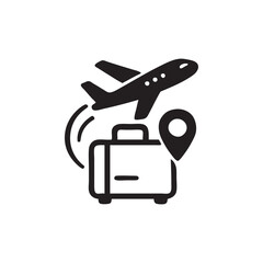 travel flat icon with shadow