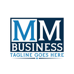 MM Logo. Letter MM Business Logo Design
