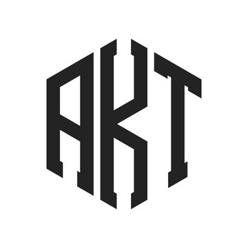 AKT Logo Design. Initial Letter AKT Monogram Logo using Hexagon shape