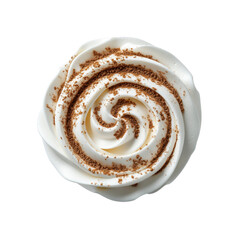 Fototapeta premium Swirled Whipped Cream with Cocoa Topping