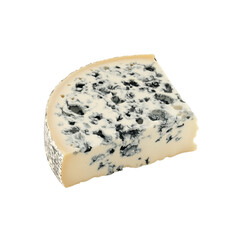 Wedge of Creamy Blue Cheese with Visible Veins