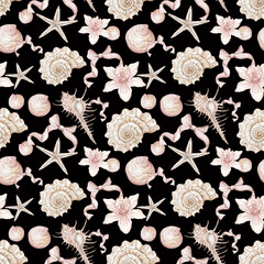 seamless shells pattern