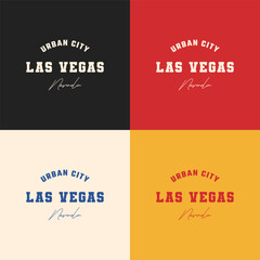 Las Vegas Urban City Typography Design