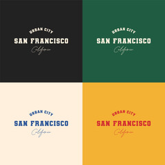 San Francisco Urban City Typography Design