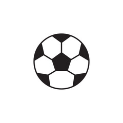 soccer ball icon or logo illustration outline black style