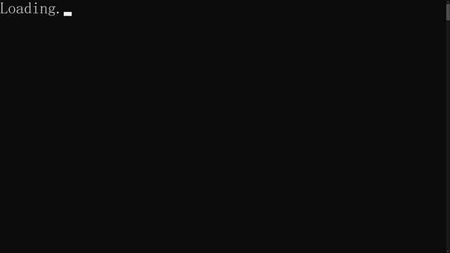 loading hello world animation through command line screen