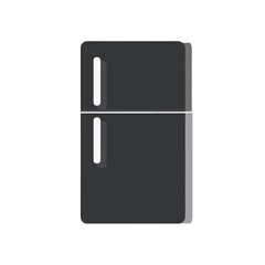 Isolated on white, a modern steel refrigerator stands beside a retro fridge, both cold kitchen appliances for home food storage