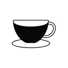 coffee cup icon silhouette