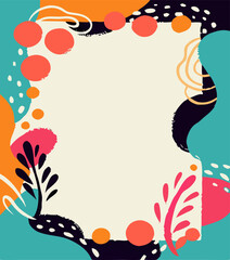 Abstract Colorful Frame Border Template Design