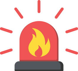 Fire Siren Flat Icon