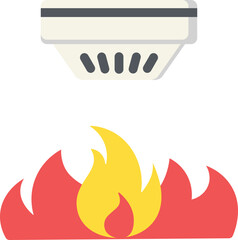 Fire Detector Flat Icon
