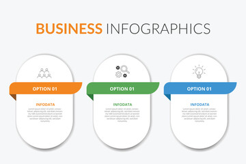 Infographics design vector and business icons with 3 options.