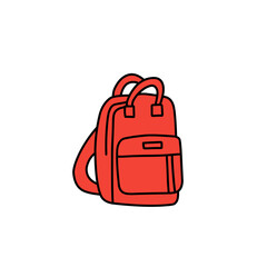 red bag vector icon