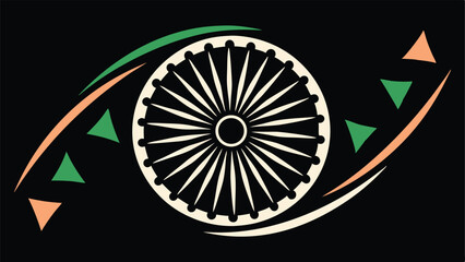 Indian flag ashoka chakra vector graphic design independence day republic day illustration tricolor background