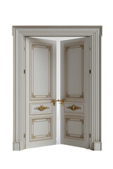 Ornate interior doorway featuring classical design with a modern touch