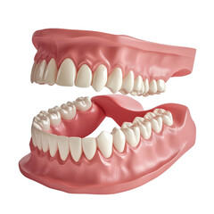 Obraz premium Accurate human teeth model depicting oral hygiene, dentistry, anatomy