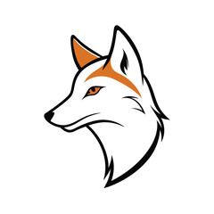Hand-Drawn Fox Head Side Profile Logo