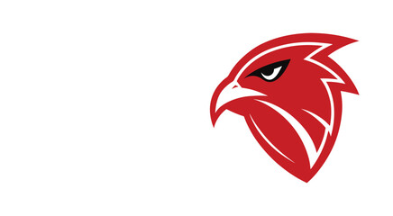 Flat Style Hawk Head Logo Front Facing