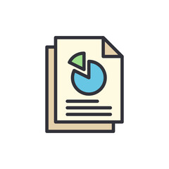 Financial Report With Pie Chart On Papers For Data Analysis