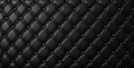 Naklejka premium Elegant tufted leather texture background with buttons in a geometric diamond pattern, glossy finish, concept of luxury and sophistication, Ai generative