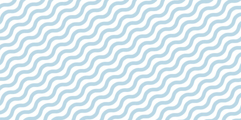 Seamless Wave Pattern, Hand drawn water sea vector background. Wavy beach print, curly grunge paint lines, watercolor stripes