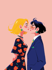 A playful interaction between a girl and a boy at a computer desk showcases creativity, connection, and collaboration in a flirtatious manner, capturing youthful energy
