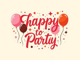 This vibrant image features a playful 'Party Time' design, perfect for conveying a festive atmosphere, complete with bright colors and whimsical shapes to inspire joy and celebration.