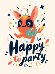 This vibrant image features a playful 'Party Time' design, perfect for conveying a festive atmosphere, complete with bright colors and whimsical shapes to inspire joy and celebration.