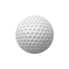 Isolated Golf Ball with Dimples on Transparent Background