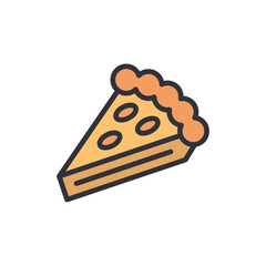 Illustration Of A Pizza Slice With Sliced Pepperoni On A Transparent Background