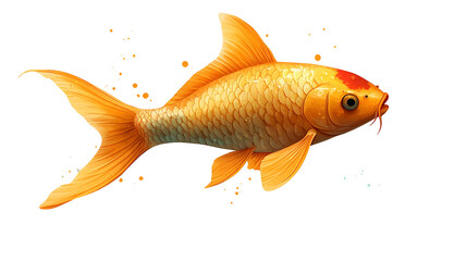 Orange koi fish illustration