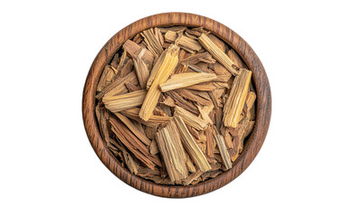 close up of cinnamon sticks on white background