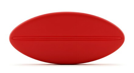 Realistic Red Ellipse on White Background in High Quality Format