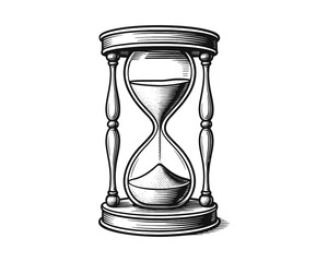 Classic Hourglass Illustration: A Timeless Measure of Passing Moments