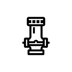 Naklejka premium Metal valve controls fluid flow in plumbing system design detail