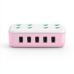 Modern Multi-Port USB and AC Power Outlet Hub with Stylish Design