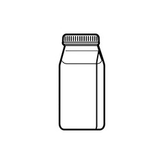 Bottle liquid fills simple container isolated background illustration