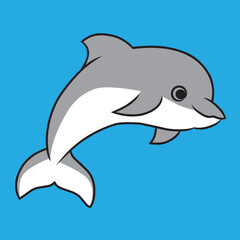 Dolphin vector illustration logo design, created to use commercial purpose.
