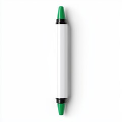 White Marker with Green Caps on a Light Background for Creative Use