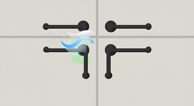 Minimalist Door Handles with Ethereal Wisp of Air or Scent